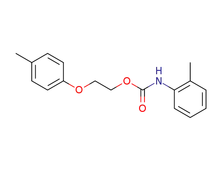 Molecular Structure of 62643-90-7 (Carbamic acid, (2-methylphenyl)-, 2-(4-methylphenoxy)ethyl ester)