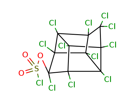 Molecular Structure of 24567-64-4 (Chlorosulfuric acid,1,1a,2,3,3a,4,5,5,5a,5b,6-undecachlorooctahydro-1,3,4-metheno-1H-cyclobuta[cd]pentalen-2-ylester (8CI,9CI))