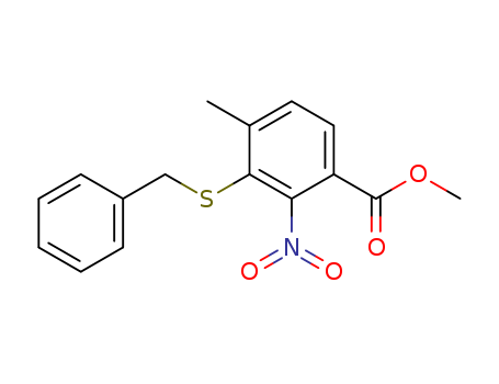 Benzoic acid, 4-methyl-2-nitro-3-[(phenylmethyl)thio]-, methyl ester