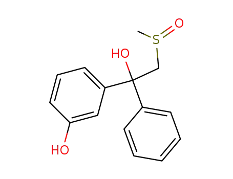 Molecular Structure of 38111-73-8 (3-(1-Hydroxy-2-methanesulfinyl-1-phenyl-ethyl)-phenol)