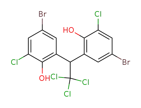 2,2-bis-(5-bromo-3-chloro-2-hydroxy-phenyl)-1,1,1-trichloro-ethane
