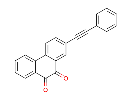 Molecular Structure of 63145-65-3 (9,10-Phenanthrenedione, 2-(phenylethynyl)-)
