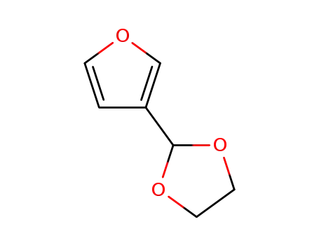 Molecular Structure of 28872-87-9 (1,3-Dioxolane, 2-(3-furanyl)-)