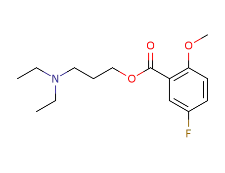 Molecular Structure of 5710-43-0 (5-Fluor-2-methoxy-benzoesaeure-<3-diaethylamino-propylester>)