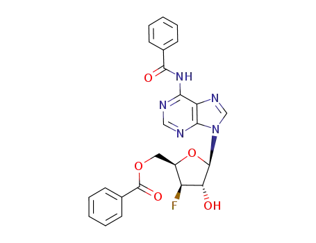 N<sup>9</sup>-(5'-O-benzoyl-3'-fluoro-3'-deoxy-β-D-xylofuranosyl)-N<sup>6</sup>-benzoyladenine