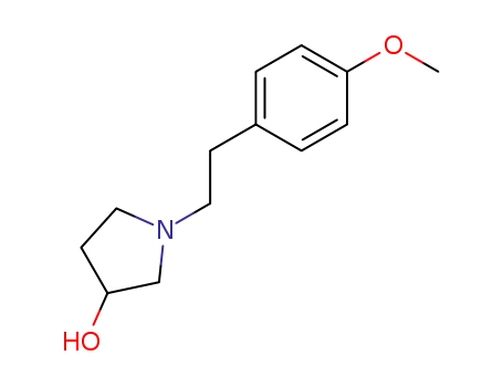 Molecular Structure of 100618-80-2 (1-(4-methoxy-phenethyl)-pyrrolidin-3-ol)