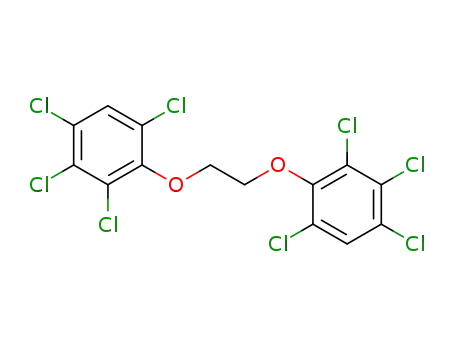 Molecular Structure of 51661-18-8 (1,2-bis-(2,3,4,6-tetrachloro-phenoxy)-ethane)