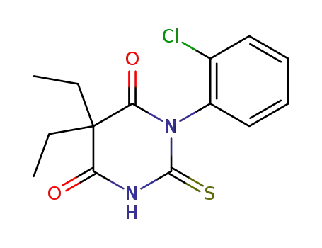 Molecular Structure of 107773-90-0 (5,5-diethyl-1-(2-chloro-phenyl)-2-thio-barbituric acid)
