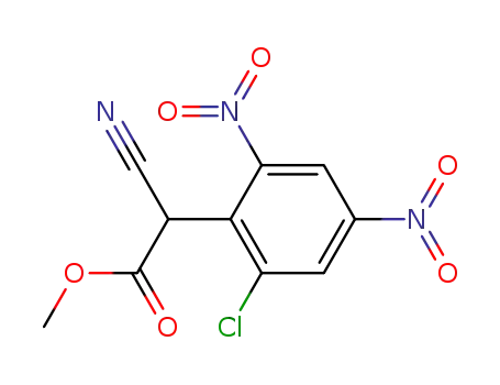 Molecular Structure of 71932-41-7 ((2-Chloro-4,6-dinitro-phenyl)-cyano-acetic acid methyl ester)