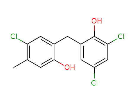 Molecular Structure of 17246-03-6 (2,2'-Dihydroxy-4-methyl-5,3',5'-trichlor-diphenylmethan)