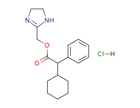 cyclohexyl-phenyl-acetic acid-(4,5-dihydro-1<i>H</i>-imidazol-2-yl-methyl ester); hydrochloride