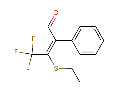 Benzeneacetaldehyde, a-[1-(ethylthio)-2,2,2-trifluoroethylidene]-, (E)-