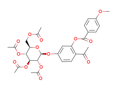 [4-acetyl-3-(4-methoxy-benzoyloxy)-phenyl]-(tetra-<i>O</i>-acetyl-β-D-glucopyranoside)