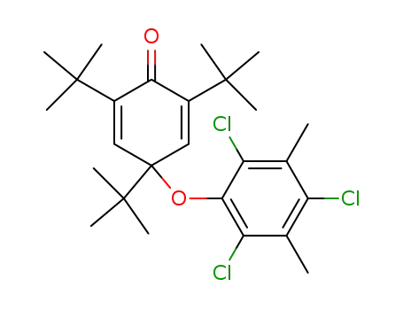 4-(2',4',6'-Trichlor-3',5'-dimethylphenoxy)-2,4,6-tri-tert.butyl-Δ<sup>2,5</sup>-cyclohexadienon-(1)
