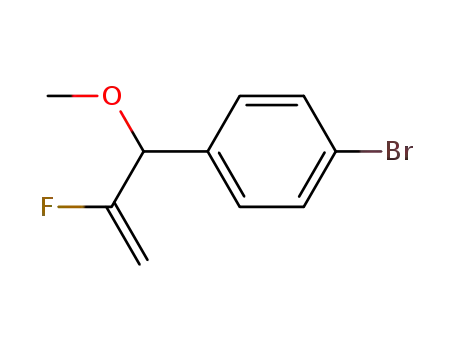 Molecular Structure of 67471-56-1 (Benzene, 1-bromo-4-(2-fluoro-1-methoxy-2-propenyl)-)