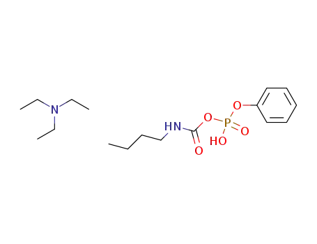 Molecular Structure of 98201-79-7 (butylcarbamoyl-phosphoric acid monophenyl ester; compound with triethylamine)