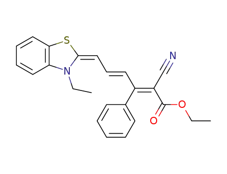 6-(3-ethyl-3<i>H</i>-benzothiazol-2-ylidene)-2-cyano-3-phenyl-hexa-2,4-dienoic acid ethyl ester