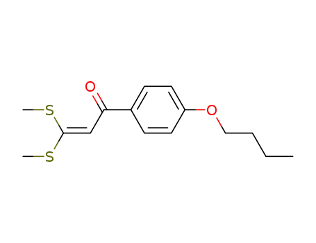 Molecular Structure of 96185-18-1 (2-Propen-1-one, 1-(4-butoxyphenyl)-3,3-bis(methylthio)-)