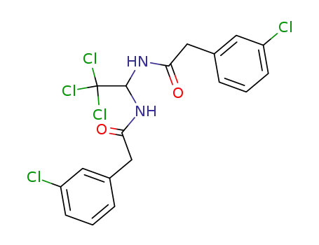 Molecular Structure of 113133-95-2 (1,1,1-trichloro-2,2-bis-[2-(3-chloro-phenyl)-acetylamino]-ethane)