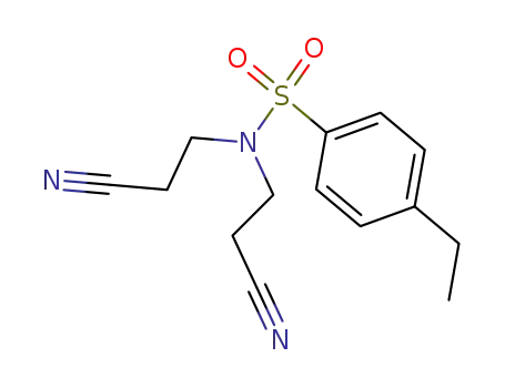 Molecular Structure of 100720-12-5 (4-ethyl-benzenesulfonic acid-[bis-(2-cyano-ethyl)-amide])