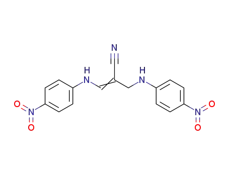 Molecular Structure of 101118-24-5 (3-(4-nitro-anilino)-2-[(4-nitro-anilino)-methyl]-acrylonitrile)