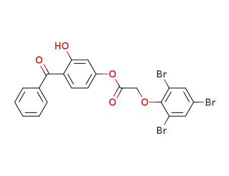 Molecular Structure of 21122-07-6 (4-<(2,4,6-Tribrom-phenoxy)-acetoxy>-3-hydroxy-benzophenon)