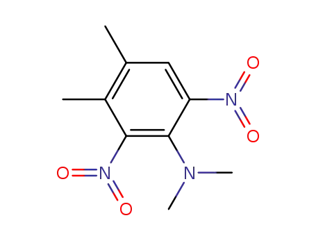 Molecular Structure of 40487-40-9 (Benzenamine, N,N,3,4-tetramethyl-2,6-dinitro-)