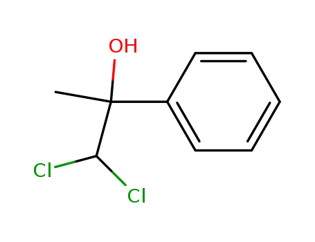 Molecular Structure of 4773-32-4 (Benzenemethanol, a-(dichloromethyl)-a-methyl-)