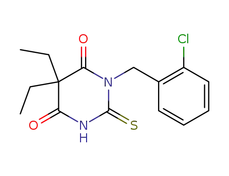 Molecular Structure of 108718-35-0 (5,5-diethyl-1-(2-chloro-benzyl)-2-thio-barbituric acid)