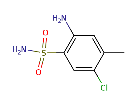 Molecular Structure of 102074-13-5 (2-amino-5-chloro-4-methyl-benzenesulfonamide)