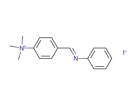 tri-<i>N</i>-methyl-4-(phenylimino-methyl)-anilinium; iodide