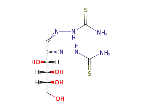 Molecular Structure of 13032-70-7 (D-arabino-Hexos-2-ulose,bis[(aminothioxomethyl)hydrazone] (9CI))