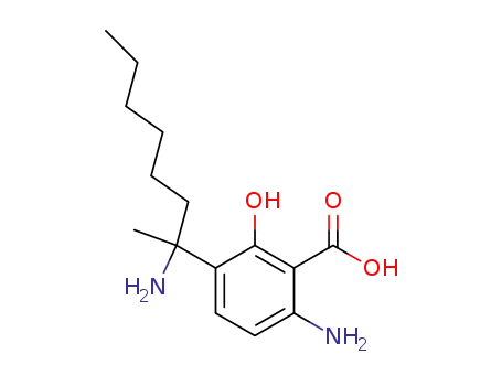 6-amino-3-(1-amino-1-methyl-heptyl)-2-hydroxy-benzoic acid