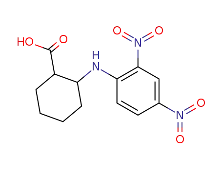 Molecular Structure of 1089855-81-1 (2-(2,4-dinitro-anilino)-cyclohexanecarboxylic acid)