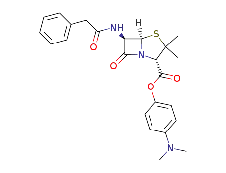 Molecular Structure of 809-71-2 (6β-(2-phenyl-acetylamino)-penicillanic acid 4-dimethylamino-phenyl ester)