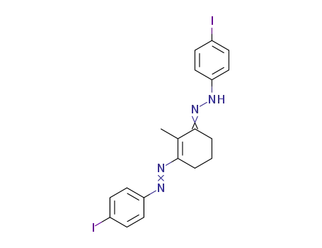Molecular Structure of 22755-79-9 (1-(4-Iodbenzolazo)-3-(4-iodphenylhydrazono)-2-methylcyclohexen-<sup>(1)</sup>)