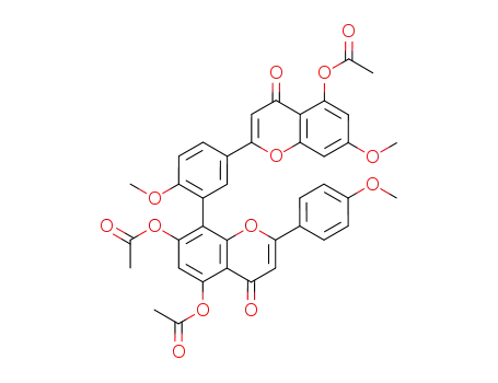Molecular Structure of 17482-35-8 (sciadopitysin triacetate)