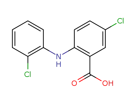 Molecular Structure of 131711-21-2 (5-chloro-2-(2-chloro-anilino)-benzoic acid)