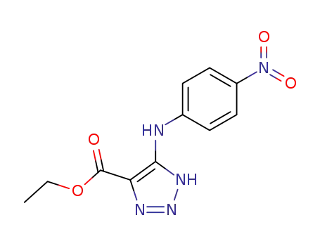 5-(4-nitro-anilino)-1<i>H</i>-[1,2,3]triazole-4-carboxylic acid ethyl ester