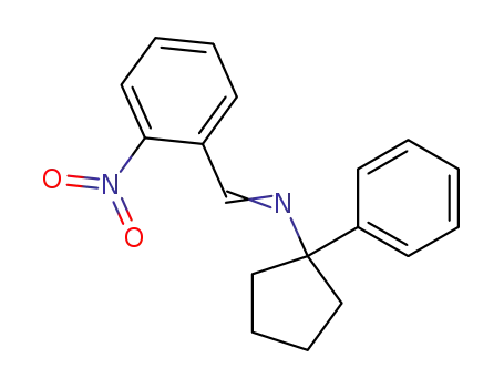 Molecular Structure of 66824-11-1 ([1-(2-Nitro-phenyl)-meth-(E)-ylidene]-(1-phenyl-cyclopentyl)-amine)