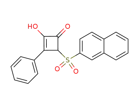 Molecular Structure of 55977-46-3 (2-hydoxy-4-(naphthalene-2-sulfonyl)-3-phenyl-cyclobut-2-enone)