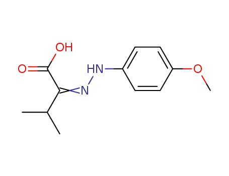 Molecular Structure of 855620-48-3 (α-(4-methoxy-phenylhydrazono)-isovaleric acid)
