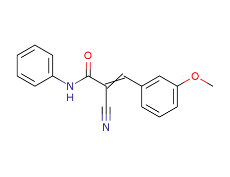 Molecular Structure of 15845-68-8 (2-cyano-3-(3-methoxy-phenyl)-acrylic acid anilide)