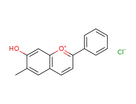 7-hydroxy-6-methyl-2-phenyl-chromenylium; chloride