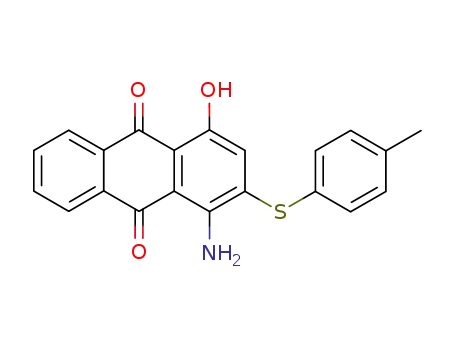 Molecular Structure of 79609-80-6 (1-amino-4-hydroxy-2-<i>p</i>-tolylsulfanyl-anthraquinone)