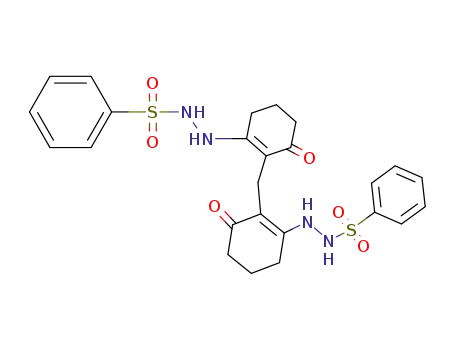 Molecular Structure of 15581-39-2 (Bis-<2-benzolsulfonylhydrazino-6-oxo-cyclohexen-(1)-yl>-methan)