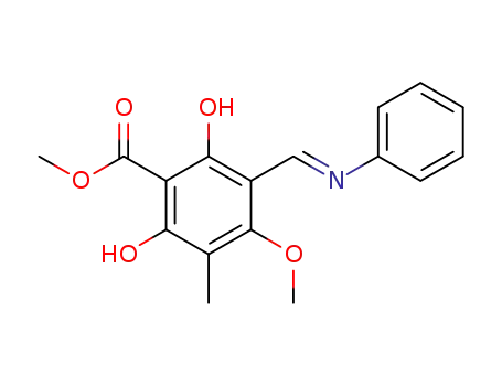 2,6-dihydroxy-4-methoxy-3-methyl-5-(phenylimino-methyl)-benzoic acid methyl ester