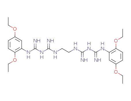 Molecular Structure of 103044-29-7 (5,5'-bis-(2,5-diethoxy-phenyl)-1,1'-ethanediyl-bis-biguanide)