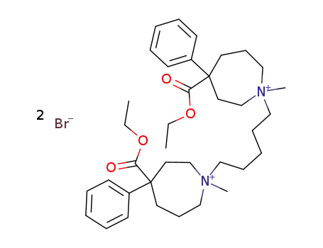 4,4'-bis-ethoxycarbonyl-1,1'-dimethyl-4,4'-diphenyl-dodecahydro-1,1'-pentanediyl-bis-azepinium; dibromide