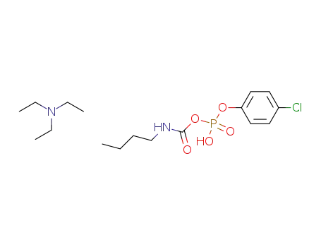 Molecular Structure of 98307-15-4 (butylcarbamoyl-phosphoric acid mono-(4-chloro-phenyl ester); compound with triethylamine)